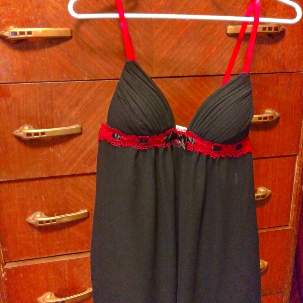 Black sheer babydoll night wear